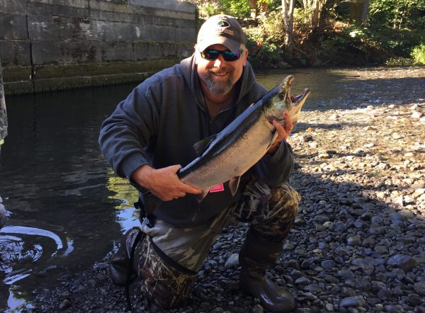 Silve salmon caught by NWFN founder John Snyder